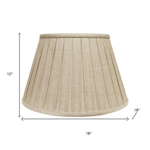 HomeRoots Cream Linen Pleated Empire Lamp Shade - Elegant Classic Design for Cozy Atmosphere in Any Room 469864