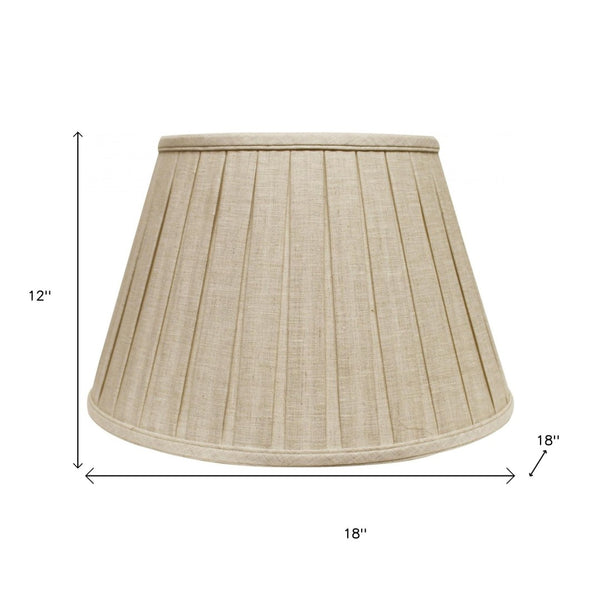 HomeRoots Cream Linen Pleated Empire Lamp Shade - Elegant Classic Design for Cozy Atmosphere in Any Room 469864