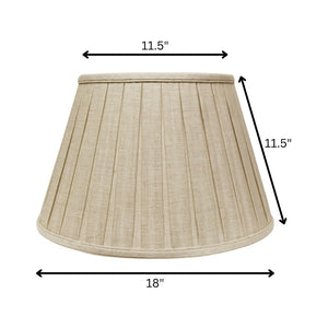 HomeRoots Cream Linen Pleated Empire Lamp Shade - Elegant Classic Design for Cozy Atmosphere in Any Room 469864