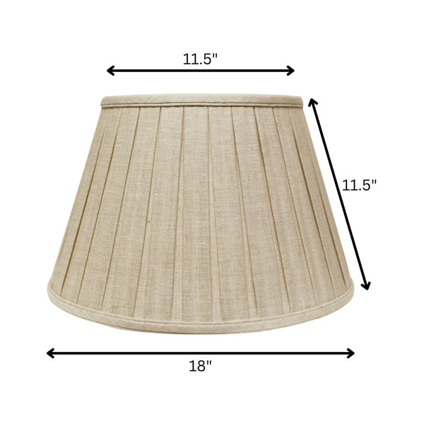 HomeRoots Cream Linen Pleated Empire Lamp Shade - Elegant Classic Design for Cozy Atmosphere in Any Room 469864