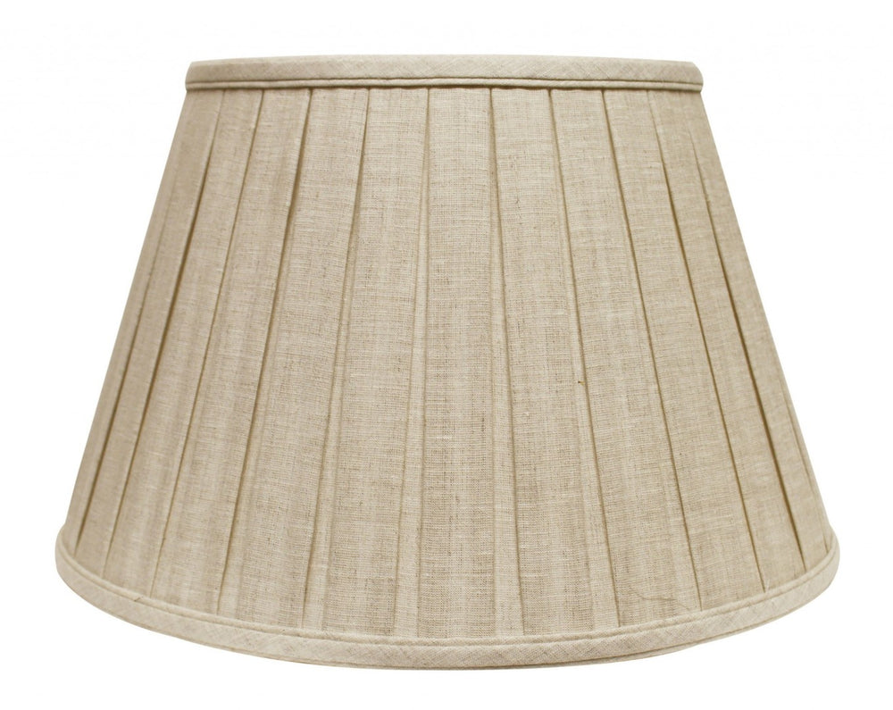 HomeRoots Cream Linen Pleated Empire Lamp Shade - Elegant Classic Design for Cozy Atmosphere in Any Room 469864