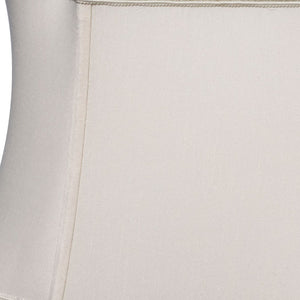 Homeroots 14" Cream Premium Oblong Shantung Lampshade  Shantung Silk 469868