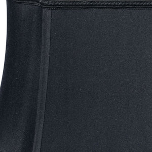 Homeroots 14" Black With Bronze Lining Premium Oblong Shantung Lampshade  Shantung Silk 469870