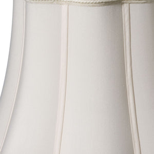 Homeroots 14" Cream Melon Scallop Shantung Lampshade  Shantung Silk 469878