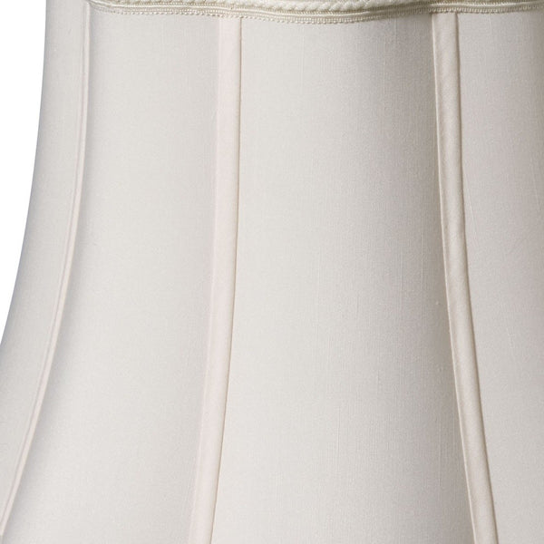 Homeroots 14" Cream Melon Scallop Shantung Lampshade  Shantung Silk 469878
