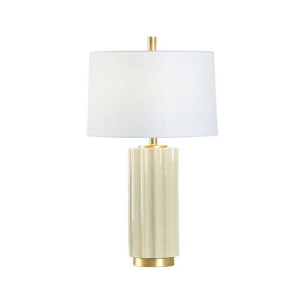 Wildwood Mythos Cream Lamp With Hand-Applied Crackle Glaze & Gold Leaf Accents — Transitional Ambient Light 46995