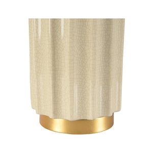 Wildwood Mythos Cream Lamp With Hand-Applied Crackle Glaze & Gold Leaf Accents — Transitional Ambient Light 46995