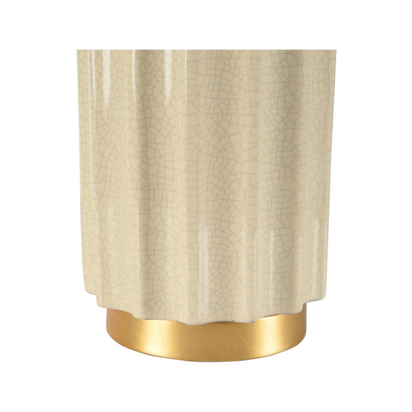 Wildwood Mythos Cream Lamp With Hand-Applied Crackle Glaze & Gold Leaf Accents — Transitional Ambient Light 46995
