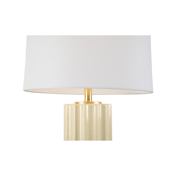 Wildwood Mythos Cream Lamp With Hand-Applied Crackle Glaze & Gold Leaf Accents — Transitional Ambient Light 46995