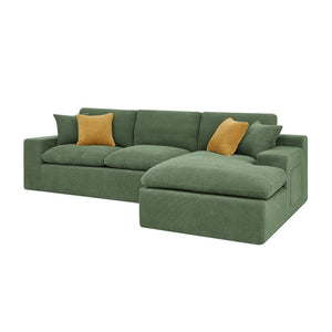 English Elm Coffee-bean Sculptural Sectional Sofa Curved Pod Cushions for Modern Living Rooms B2748S00128