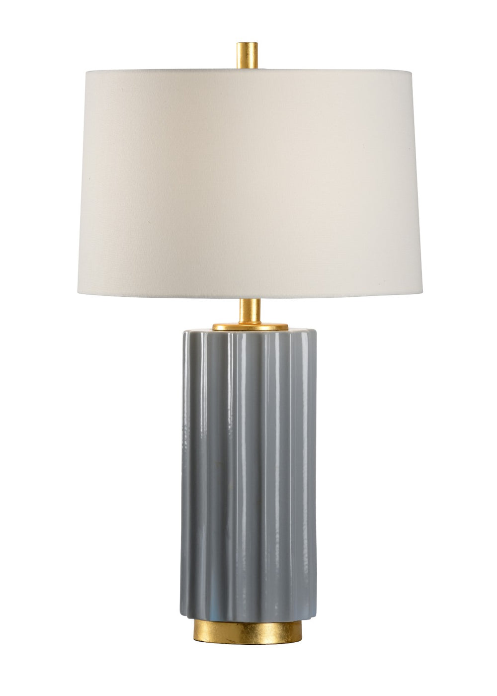 Wildwood Mythos Slate Crackle Lamp With Hand-Applied Gold Leaf Accents — 27.5" Ceramic Table Lamp, Ambient Light 46996