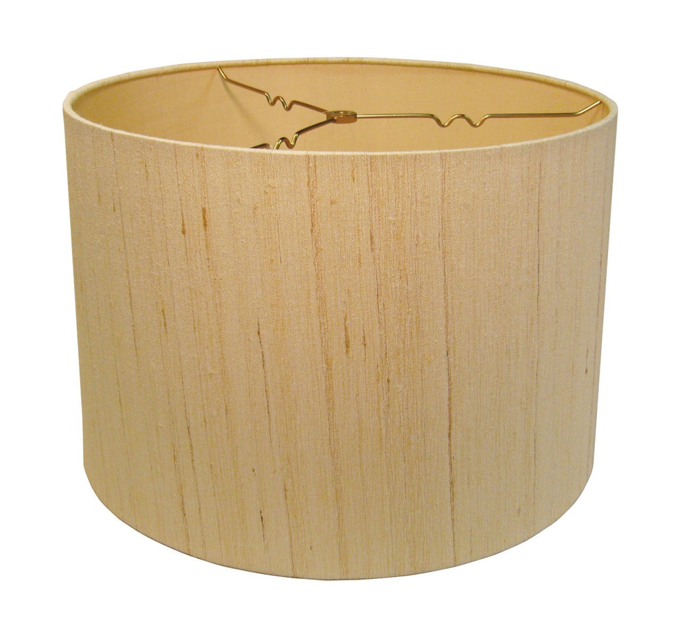HomeRoots Natural Silk Drum Lamp Shade - Elegant Lighting Solution for All Spaces, Timeless Design & Warm Glow 469973
