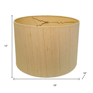 HomeRoots Natural Silk Drum Lamp Shade - Elegant Lighting Solution for All Spaces, Timeless Design & Warm Glow 469973