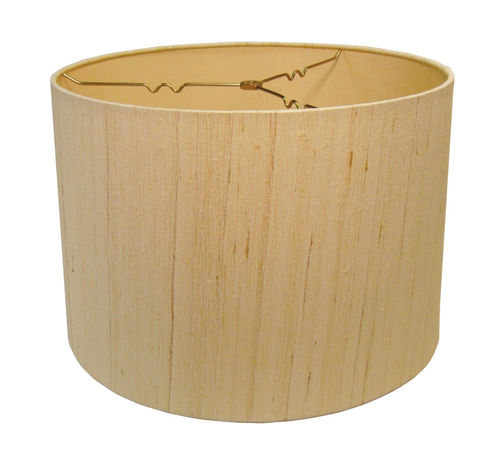 HomeRoots Natural Silk Drum Lamp Shade - Elegant Lighting Solution for All Spaces, Timeless Design & Warm Glow 469973