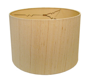 HomeRoots Natural Silk Drum Lamp Shade - Elegant Lighting Solution for All Spaces, Timeless Design & Warm Glow 469973