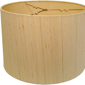 HomeRoots Natural Silk Drum Lamp Shade - Elegant Lighting Solution for All Spaces, Timeless Design & Warm Glow 469973