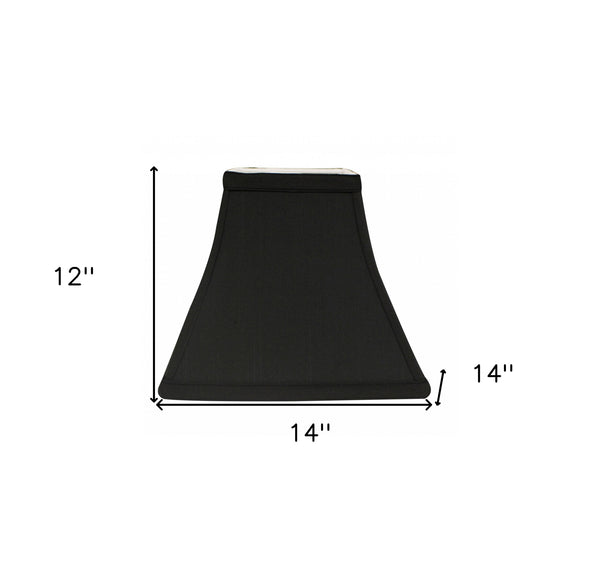 Homeroots Black And White Spider Bell Lamp Shade  Shantung Silk 469992