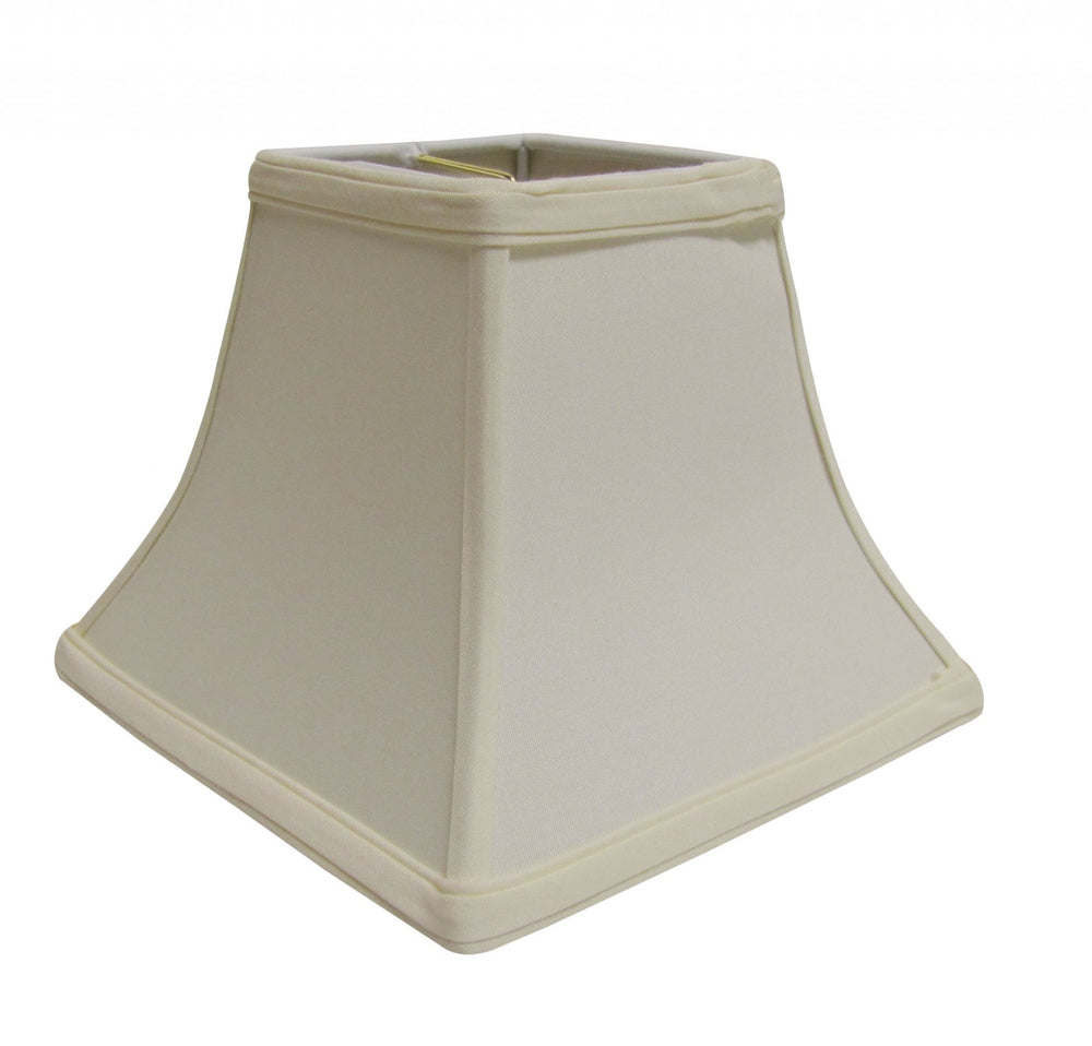 Homeroots 14" Ivory Square Bell No Slub Lampshade  No Slub Innsbruck 469993