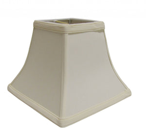 Homeroots 14" Ivory Square Bell No Slub Lampshade  No Slub Innsbruck 469993