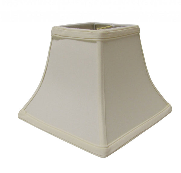 Homeroots 14" Ivory Square Bell No Slub Lampshade  No Slub Innsbruck 469993
