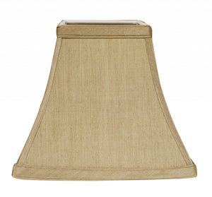 Homeroots 14" Pale Brown Square Bell No Slub Lampshade  No Slub Innsbruck 469995