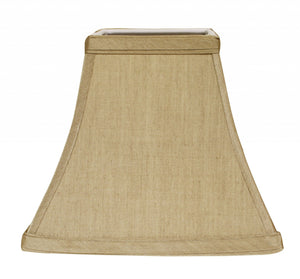 Homeroots 14" Pale Brown Square Bell No Slub Lampshade  No Slub Innsbruck 469995
