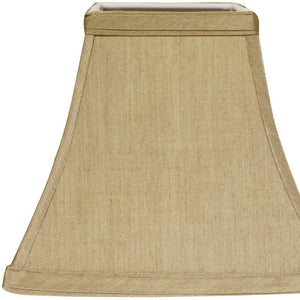 Homeroots 14" Pale Brown Square Bell No Slub Lampshade  No Slub Innsbruck 469995
