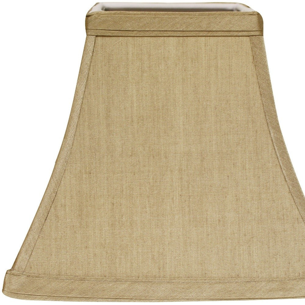 Homeroots 14" Pale Brown Square Bell No Slub Lampshade  No Slub Innsbruck 469995