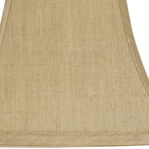 Homeroots 14" Pale Brown Square Bell No Slub Lampshade  No Slub Innsbruck 469995