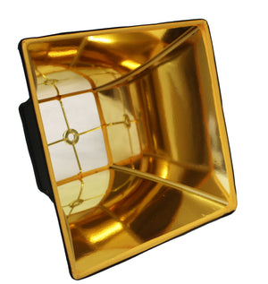 Homeroots 14" Black With Gold Lining Square Bell Shantung Lampshade  Shantung Silk 469996