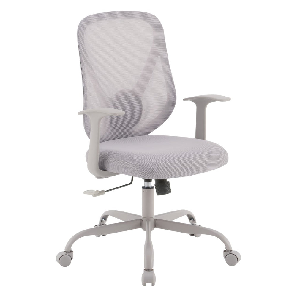 OSP Home Furnishings Ventilated Ergonomic Mesh Office Chair with Lumbar Support and Cushioned Fabric Seat EM14623-2