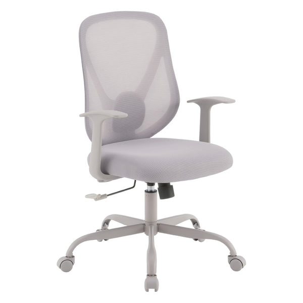 OSP Home Furnishings Ventilated Ergonomic Mesh Office Chair with Lumbar Support and Cushioned Fabric Seat EM14623-2