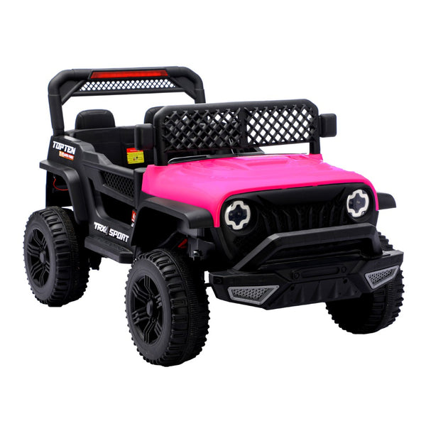 English Elm Ride on Electric Kids Car 12v Luxury Toy with Remote Control Swing and Led Lights Pink W1760P358703