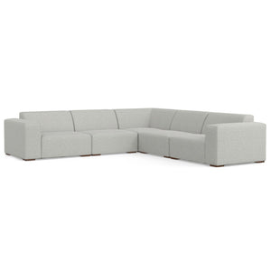English Elm Rex Modular Corner Sectional with Performance Fabric Seating for Five in Grey B136P199214