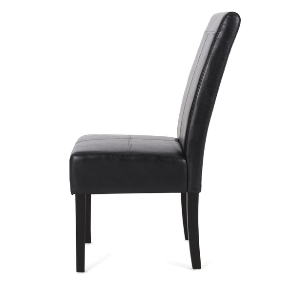English Elm Hanford Upholstered Dining Chair Set of 2 with T-stitch Back and Tapered Legs N767P360602B