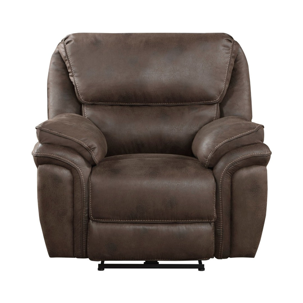 English Elm Plush Power Recliner with Usb Port Microfiber Upholstery and Solid Wood Frame Support B011P229987