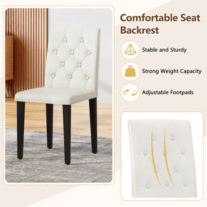 English Elm Table Walnut Grain Dining Set With 8 Ergonomic Pu Chairs & Hidden Storage - Modern Comfort Design W1151S04289-GIGA