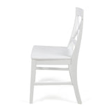 Christopher Knight Home® - Noble House - Roshan Farmhouse White Finish Acacia Wood Dining Chairs