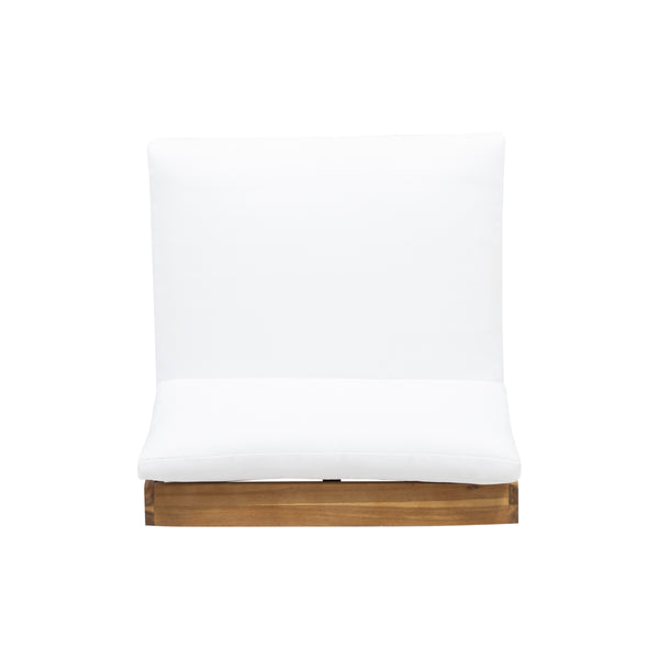 English Elm Christopher Knight Home® - SHERWOOD Club Chair with Acacia Wood Frame, Weather-Resistant Outdoor Lounge Seating with Cushions Teak 64867.00WHIMP1