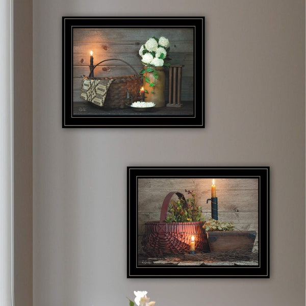 English Elm "white and Red Framed Two Piece Wall Art Set by Susie Boyer for Modern Interiors B06787112