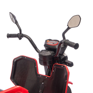 English Elm 12v Kids Electric Cargo Trike with Led Lights Wide Seat Anti-slip Wheels Toddler Ride On Red W1578P336051