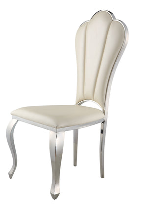 English Elm Beige Side Chair With Tufted Back (Set Of 2)