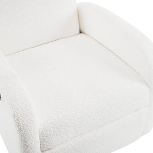 English Elm Christopher Knight Home® - 360 Swivel and Glider Recliner Chair with Boucle Upholstery, Solid Wood Base, Smooth Rocking Comfort Beige N771P207029M