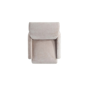 English Elm Verandah Chenille Lounge Chair — Kiln-Dried Pine Frame, High-Density Foam, Commercial Grade Comfort Beige B365P398019