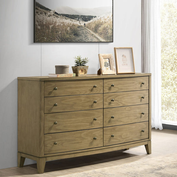 English Elm Menlo Natural Pine 8-Drawer Dresser Cabinet - Timeless Cottage Charm & Sturdy Storage Solution B062P378395