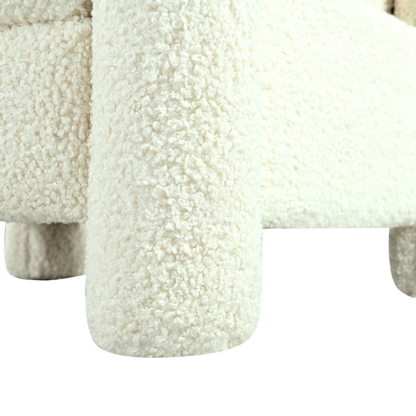 English Elm Christopher Knight Home® - 31.25" Push Back Recliner Plush Teddy Fleece Upholstered Armchair with Foam & Pocket Springs Comfort 90–120–150° Adjustments Beige N763P212864A