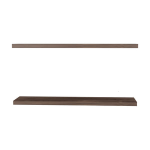 English Elm Floating Shelf Lyle Set of 2 Dark Walnut – Space-Saving Engineered Wood Wall Shelves 47.24" L B092P238749