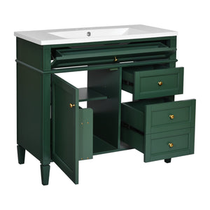 English Elm 36'' Modern Bathroom Vanity With Elegant Sink, 2 Drawers, And Tip-Out Storage For Stylish Spaces N710S136004F