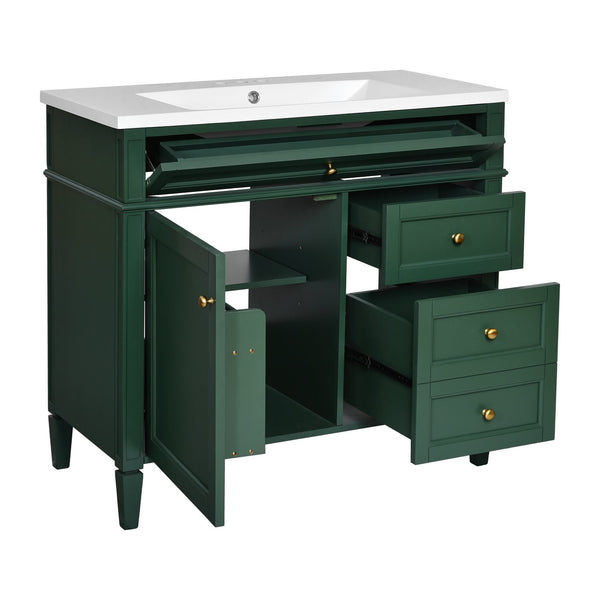 English Elm 36'' Modern Bathroom Vanity With Elegant Sink, 2 Drawers, And Tip-Out Storage For Stylish Spaces N710S136004F