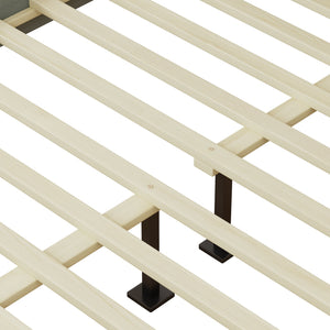 English Elm Christopher Knight Home® - Solid Wood Platform Bed With Upholstered Tufted Headboard – Stylish, Durable, Queen Size Design N758P197678G